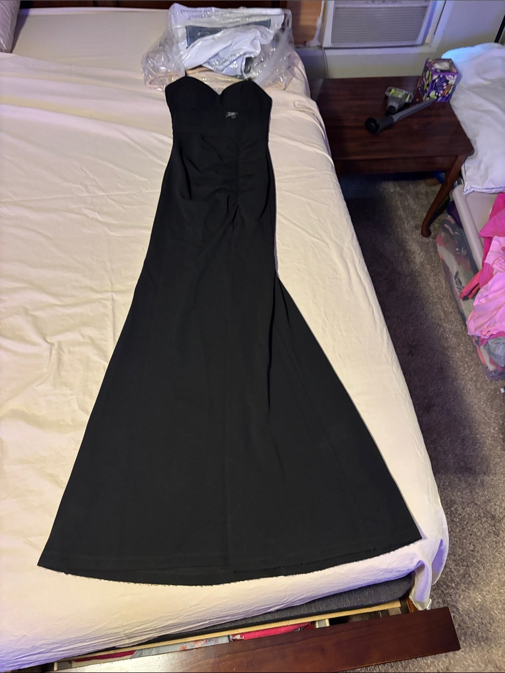 Emerald Sundae Black Strapless Mermaid Gown